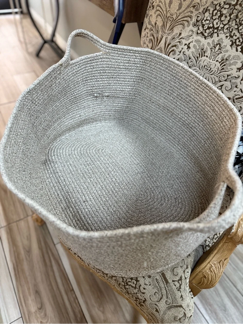 Extra Large Handwoven  Storage Rope Basket Home Organizer – Natural Cream